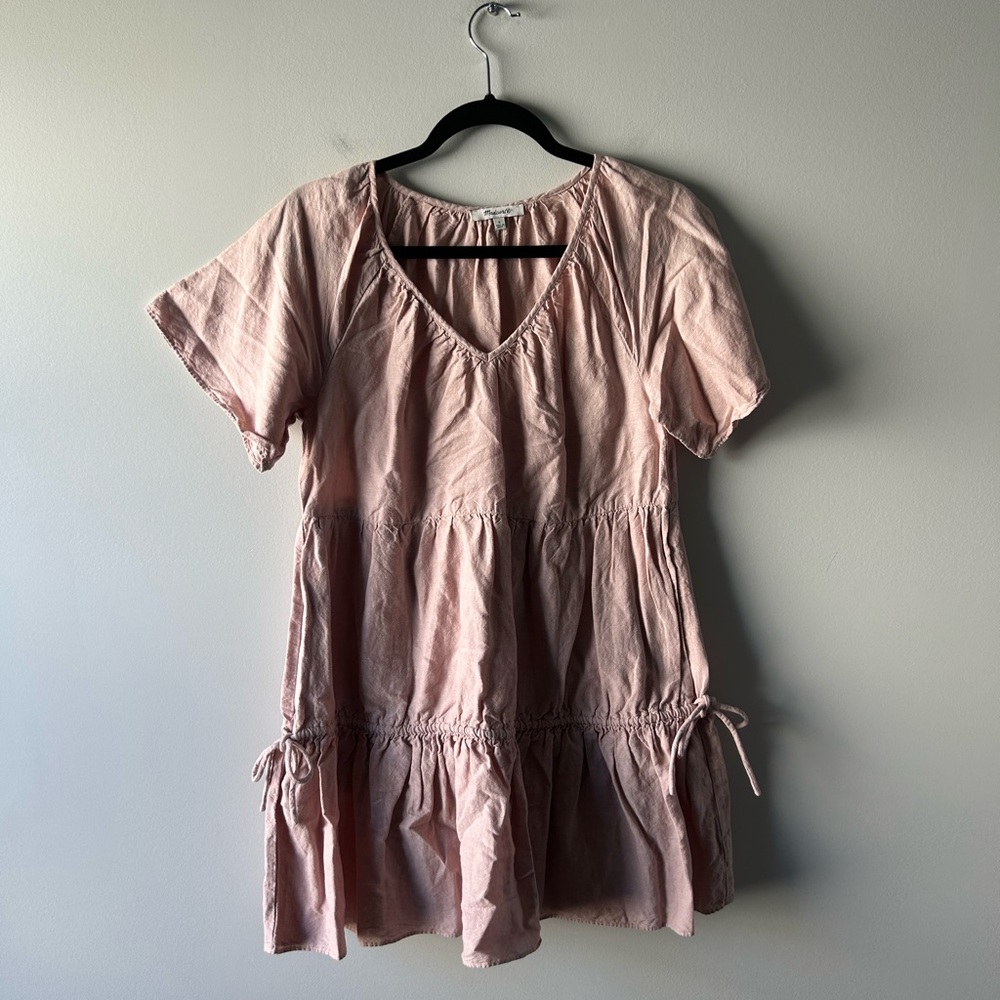 Madewell light pink short sleeve dress